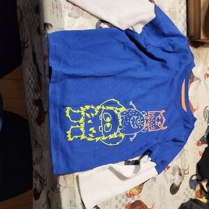 Blue Monster Graphic Kids Shirt